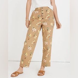 Madewell floral khaki pants size 29